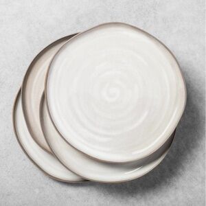 Hearth & Hand Grey Gray 10.5" Stoneware Reactive Glaze Dinner Plate 4 Piece Set